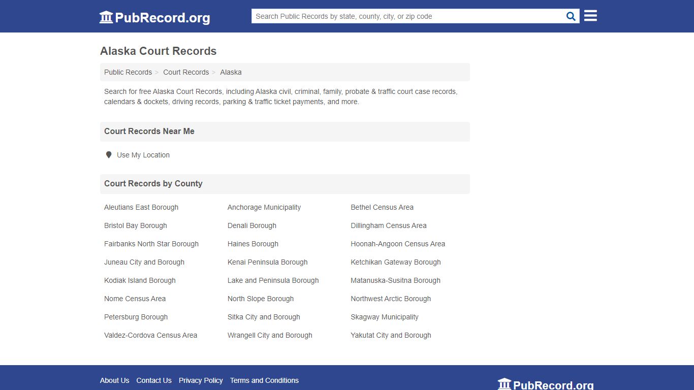Free Alaska Court Records - PubRecord.org